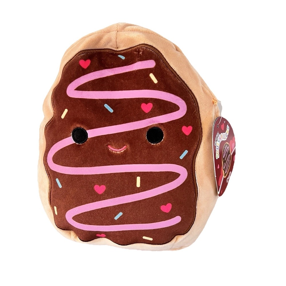 NWT Squishmallows Deja Donut 8" Food Squad Plush Toy Kellytoy Valentines Heart